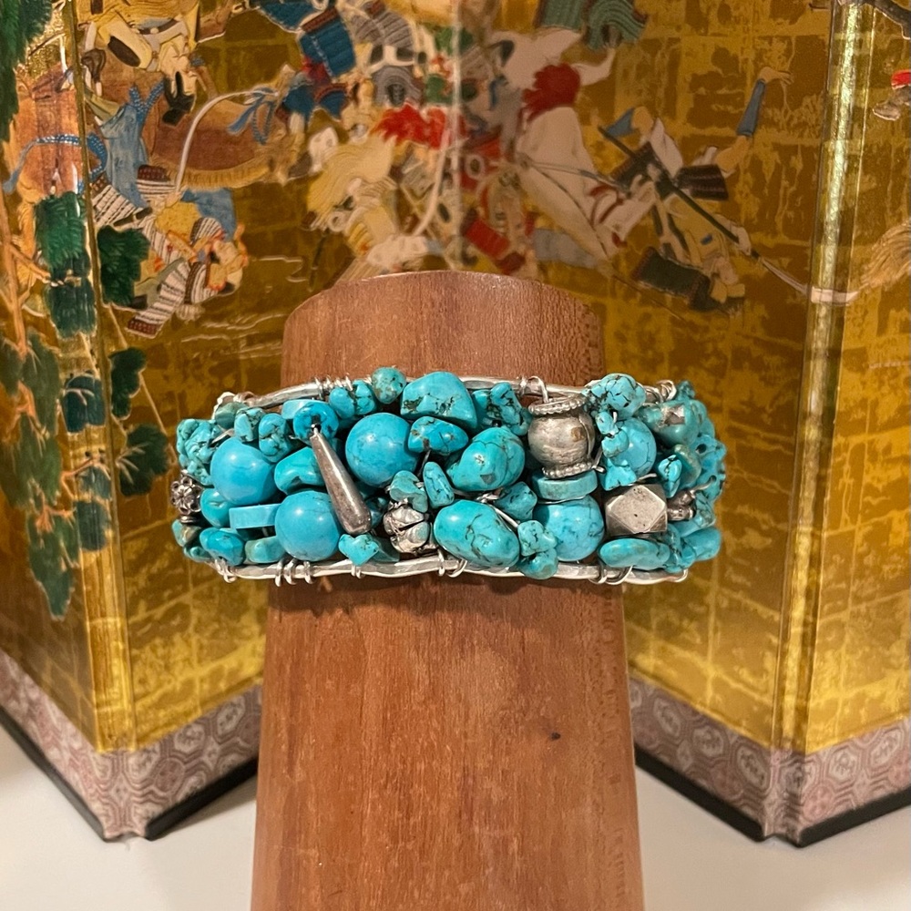 Turquoise and Sterling Silver Cuff Bracelet